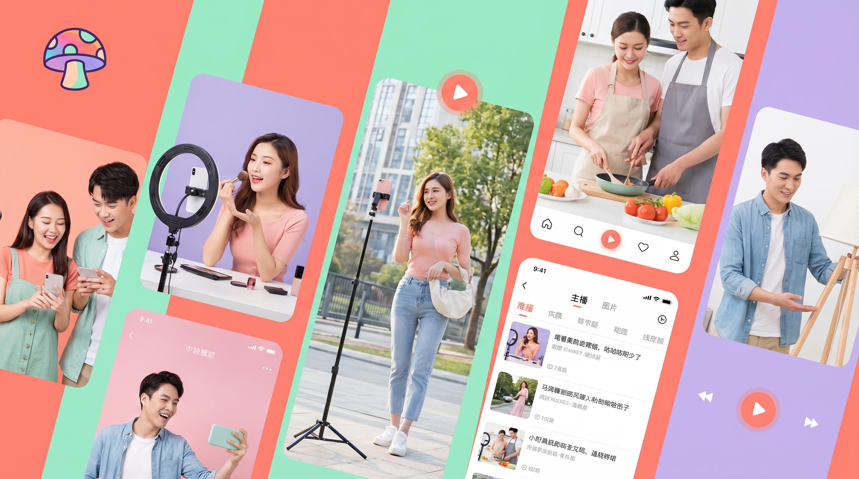 蘑菇视频品牌主视觉 - www.lkwzgyf.cn 年轻人的潮流生活方式视频社区
